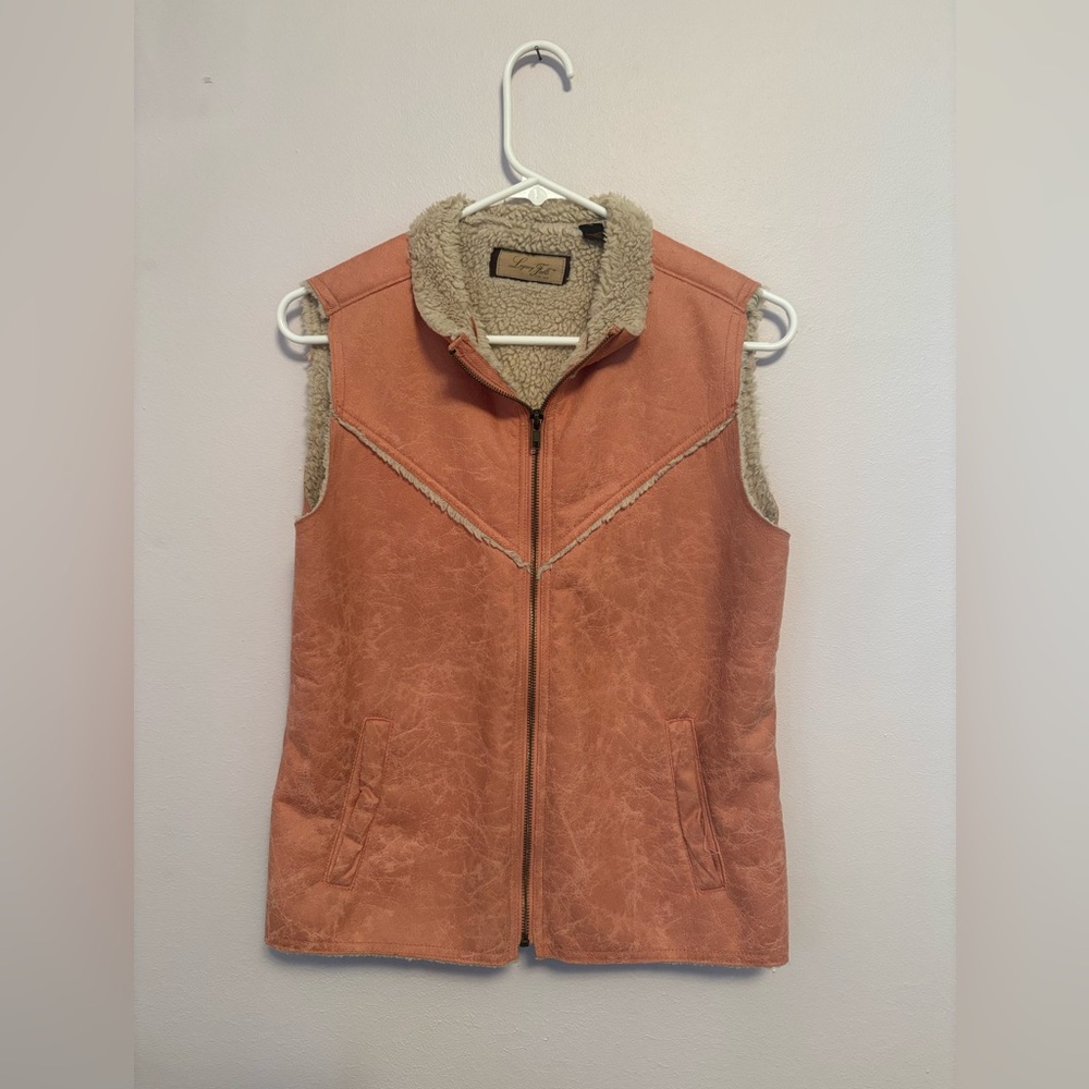Women's Pink Sherpa-Lined Vest Western